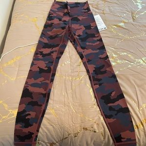 lululemon athletica Camouflage Leggings - Black and Brown